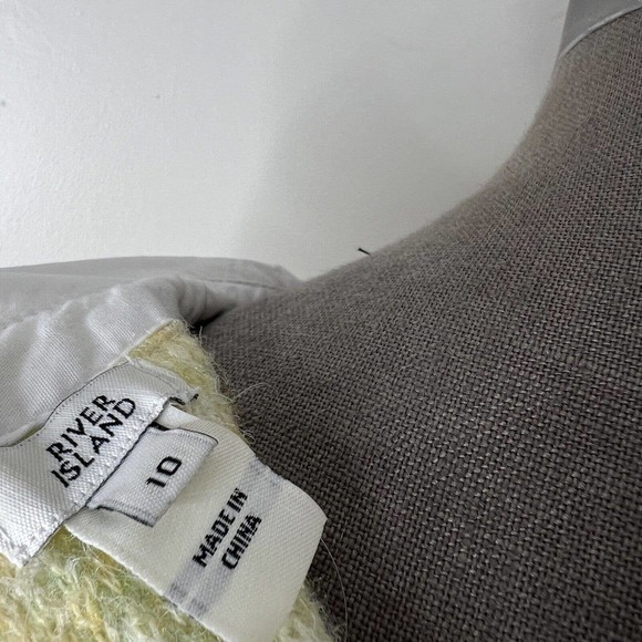 River Island Womens Size 10 Knit Pearl Collar Sweater Wool Blend US SELLER - Picture 4 of 7